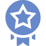 i3 Blue medal icon with a star in the center and ribbon details at the bottom.